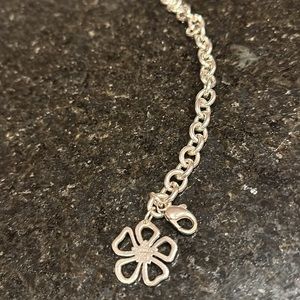 Tiffany & Co Silver Open Flower Link Bracelet